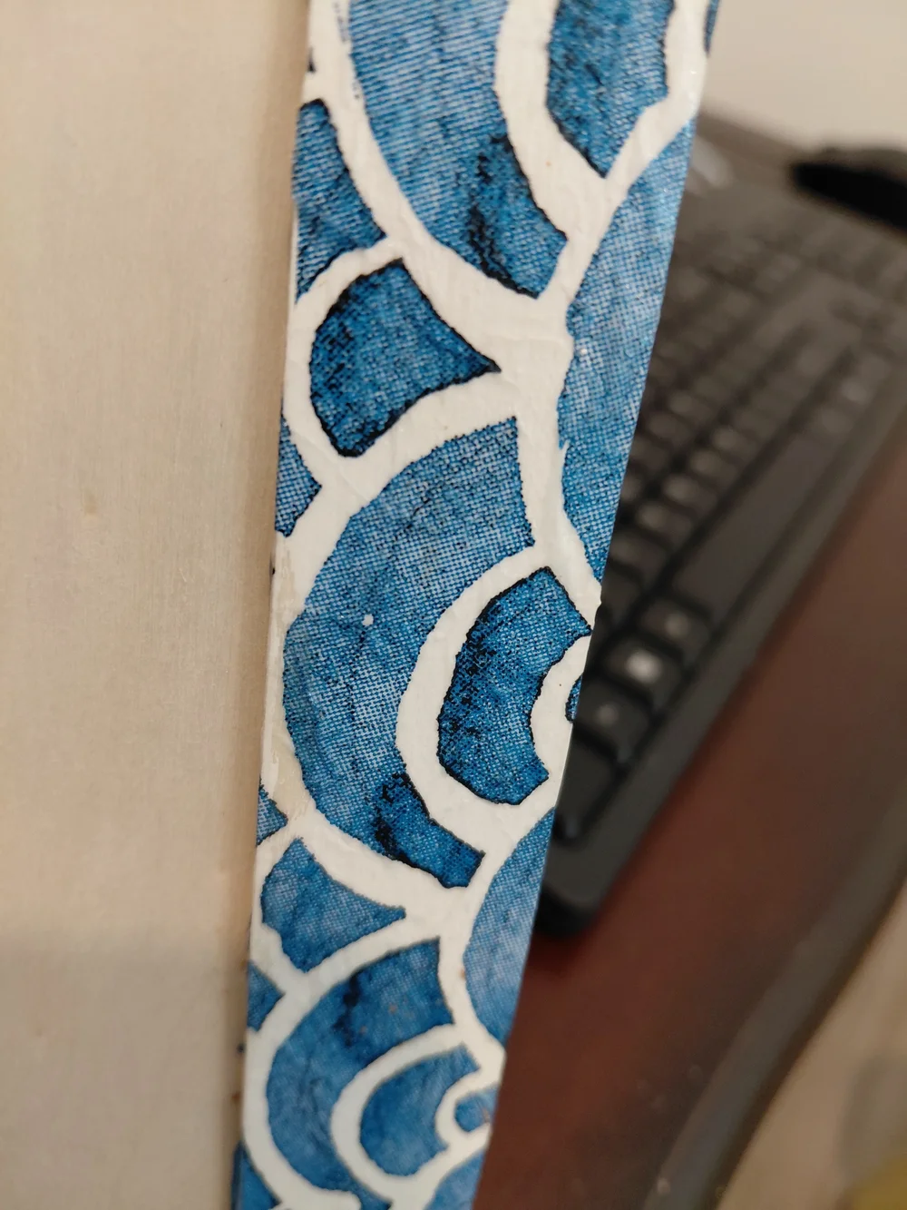 HP Blue and White Patterned Decorative Photo Frame